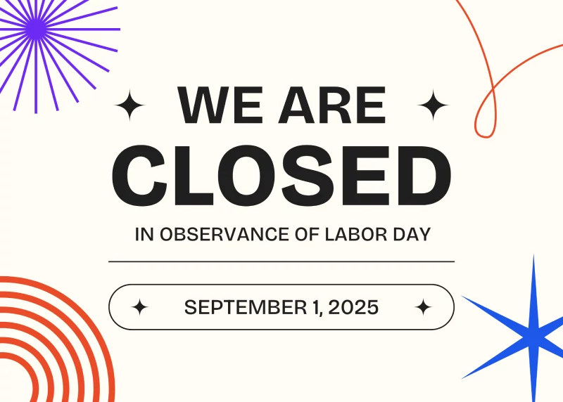 Orange Blue Closed Store Signage Landscape Poster.png